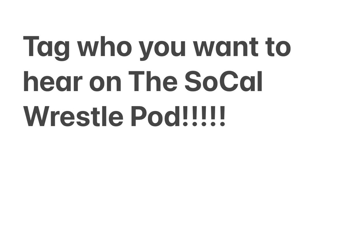 SoCalWrestlePod's tweet photo. Who should be next? https://t.co/Bf8Ud6RApb