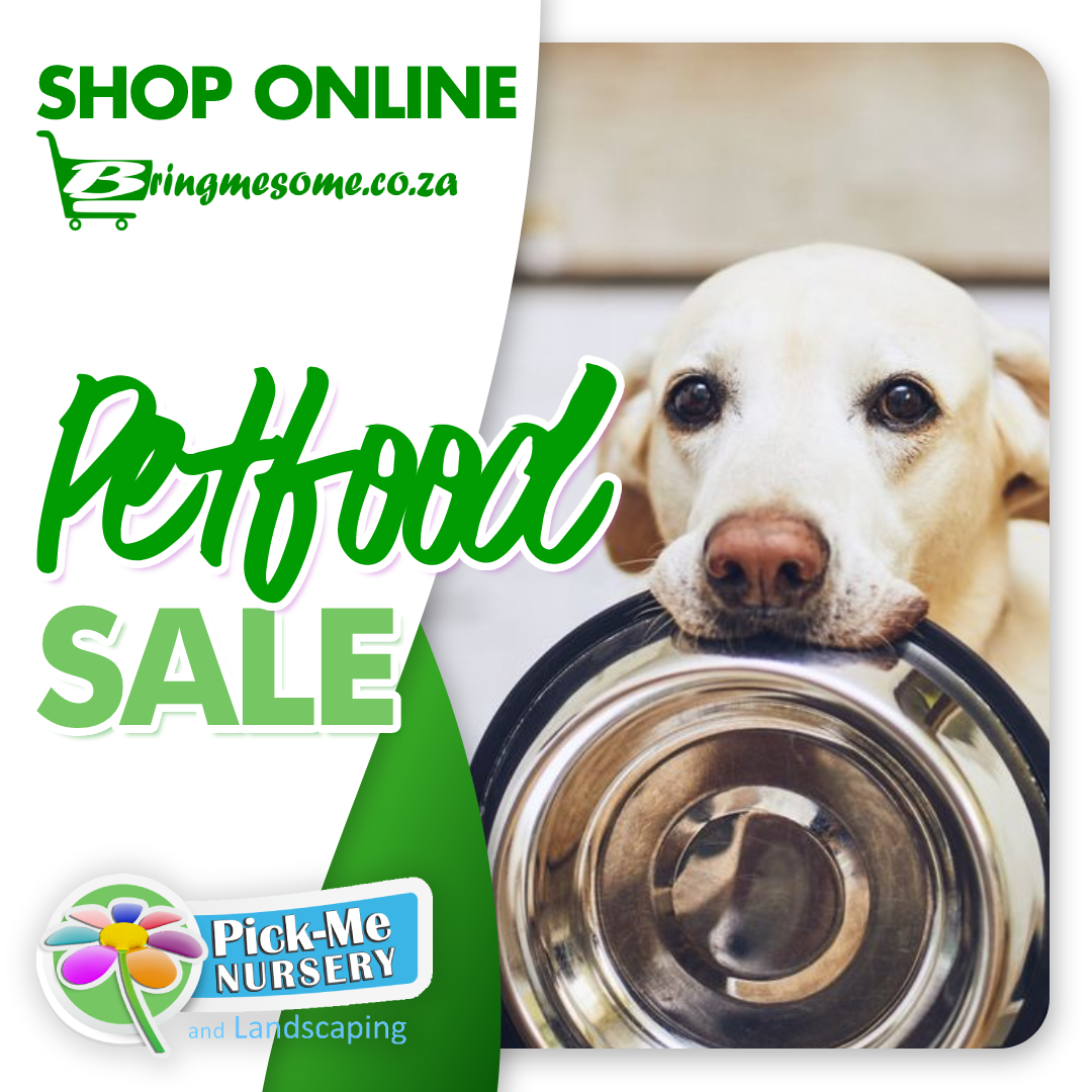 BringMeSomeSA's tweet photo. Don't miss out on our Petfood Sale!

We have a variety of products on sale :
All products less 20% while stocks last

Get all your products at @PickMeNursery , 30 Peter Rd, Tres Jolie, Roodepoort

#sale #petfood #gardening #plants #flowers #garden #pickmenursery #shoponline https://t.co/hjjmpYAjiw