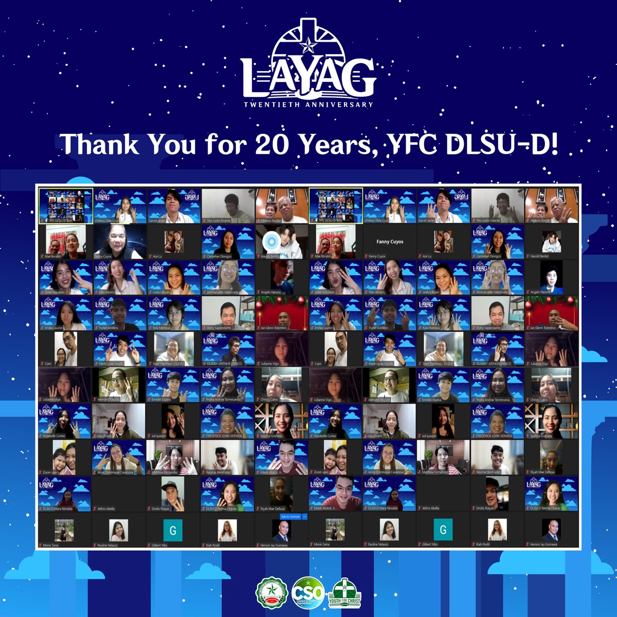 yfcdlsud2001's tweet photo. Here's to many more years, YFC-DLSUD...

As we all look back at our 20th anniversary last October 23, 2021, let us all be reminded that we may have different struggles, families, characteristics but we all have one family and that is in Youth for Christ DLSU-D... https://t.co/XsY36Ua6rE
