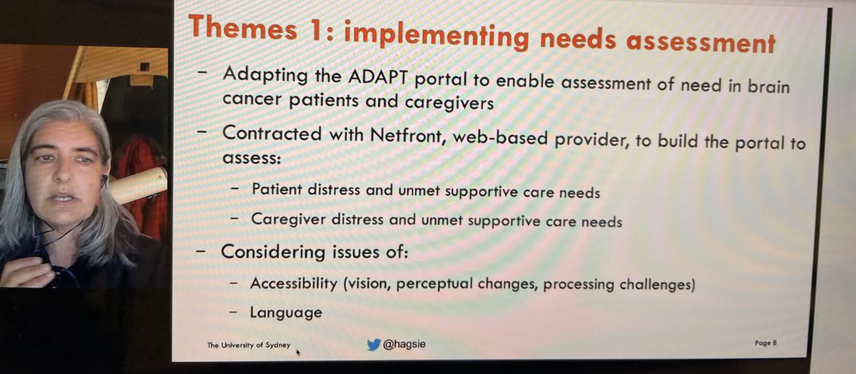Georgia_Halkett's tweet photo. Great presentation by ⁦@hagsie⁩ on the BRAINS program of research. Very pleased to be collaborating with the team on the different themes that will lead to better outcomes for patients and carers. https://t.co/AKfH1GkKgU