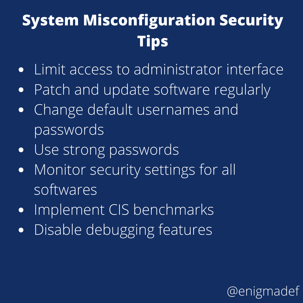 enigmadef's tweet photo. #CyberMonth #Cybersecurity #BeCyberSmart #InfoSec #InformationSecurity #Cybersecurity #StopThinkConnect #IoT
#HomeSecurity #InfoSecurity #NetworkSecurity #NetSec #CloudComputing #cloudsecurity #Owasptop10 For more security tips follow
@CISAgov
@CyberSmartUK https://t.co/JhUedov7M2