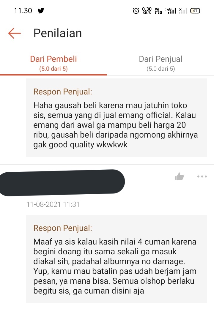 jaeminstroberi's tweet photo. Gak mau spill nama olshopnya disini, tapi aku cuma mau ngingetin buat para buyer kalian harus benar2 teliti sebelum membeli. Cek akun2 dia, cek rating dan feedback di tokonya. Kalo udah ngerasa gk nyaman, gausah diterusin daripada nyesel di akhir. https://t.co/umbDhIUvzN