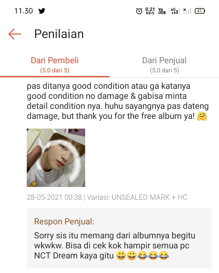 jaeminstroberi's tweet photo. Gak mau spill nama olshopnya disini, tapi aku cuma mau ngingetin buat para buyer kalian harus benar2 teliti sebelum membeli. Cek akun2 dia, cek rating dan feedback di tokonya. Kalo udah ngerasa gk nyaman, gausah diterusin daripada nyesel di akhir. https://t.co/umbDhIUvzN