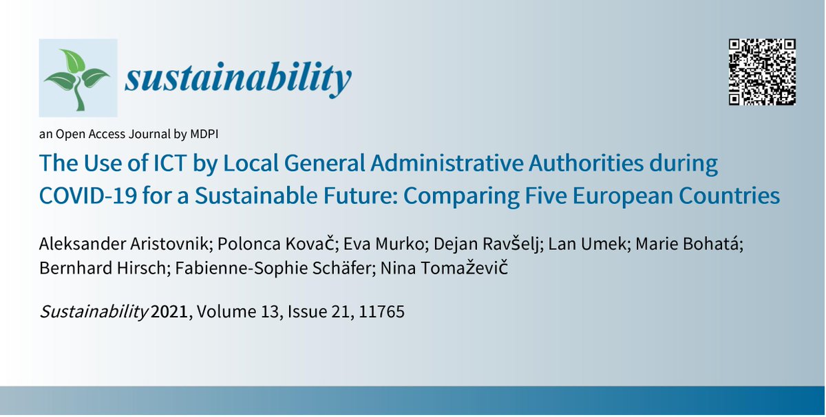 soc_lab's tweet photo. [NEW PUBLICATION] The Use of #ICT by Local General Administrative Authorities during #Covid_19 for a Sustainable Future: Comparing Five European Countries🇸🇮🇩🇪🇨🇿🇵🇱🇷🇴 #mdpisustainability @MDPIOpenAccess https://t.co/QtMTqCE1Xp #DigitalTransformation #administration #digitalization https://t.co/PZlgC2LYBK