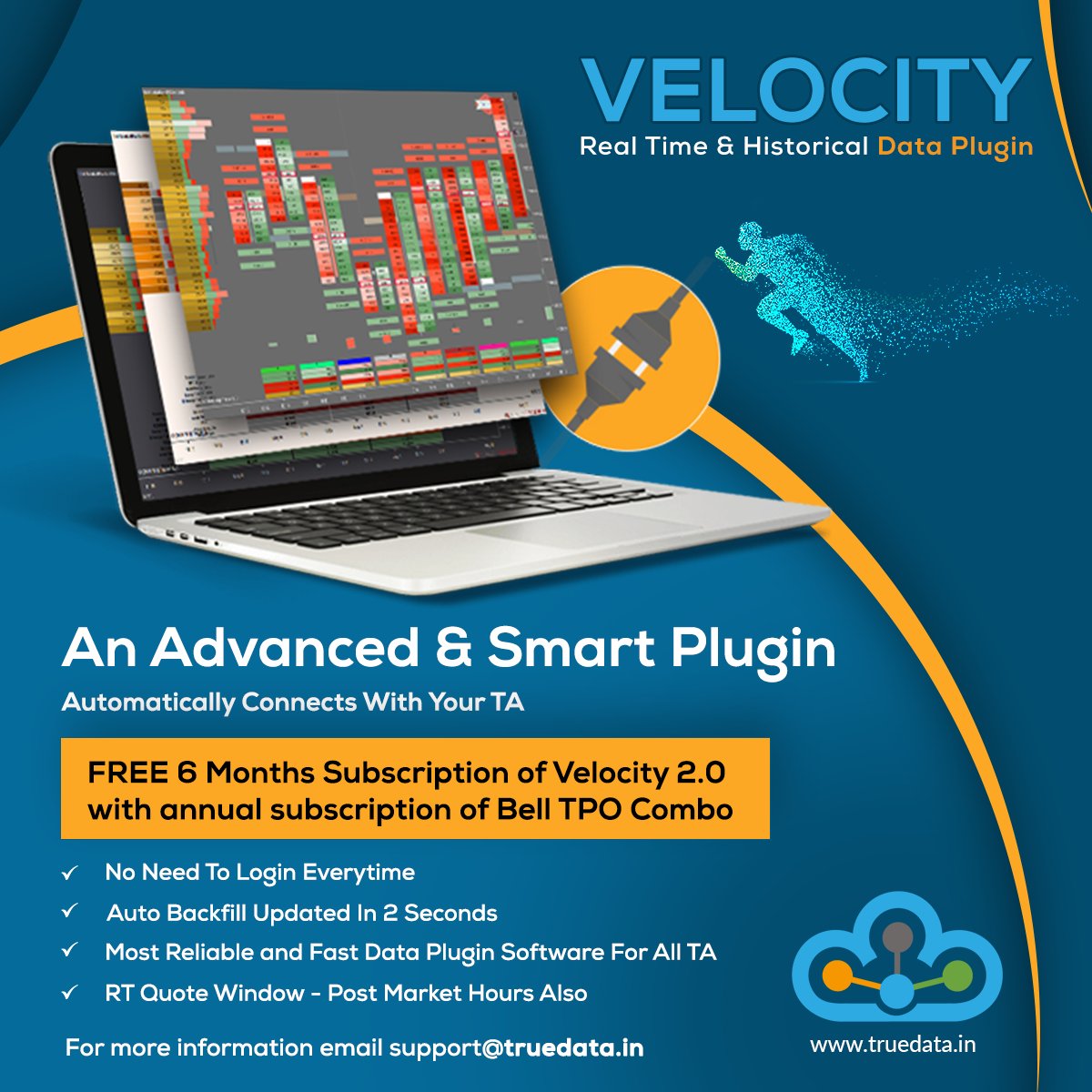 truedata1's tweet photo. #TrueData #Velocity
💯 An Advanced & Smart Plugin that Automatically Connects With Your TA
Get your 7 days free trial, for more info visit https://t.co/zLzhoqn6cF or send us an email support@truedata.in
#RealTimeData #smartplugin #autobackfill #RTquote #EQ #MCX #Futures #Options https://t.co/q7JLwCYQo6