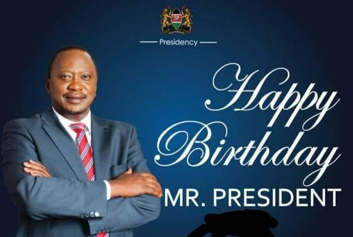 Happy Birthday H.E Uhuru Kenyatta. 

Have a blast kamwana. Baba\s younger brother. 
Canaan twasija. 
