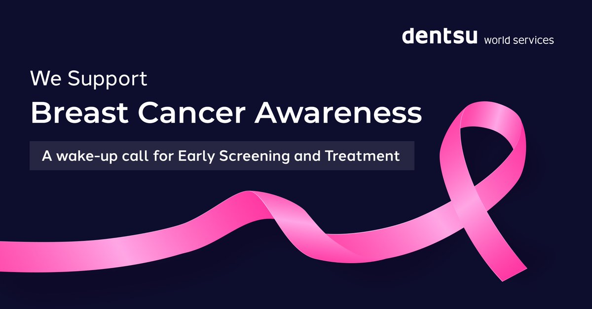 According to a survey in India, 50% of women avoid breast health concerns due to busy lifestyle. October marks the #BreastCancerAwarenessMonth, &amp; we encourage women &amp; their dear ones to support awareness, #earlydetection &amp; seek necessary help. 
#dentsucares #BreastCancerAwareness