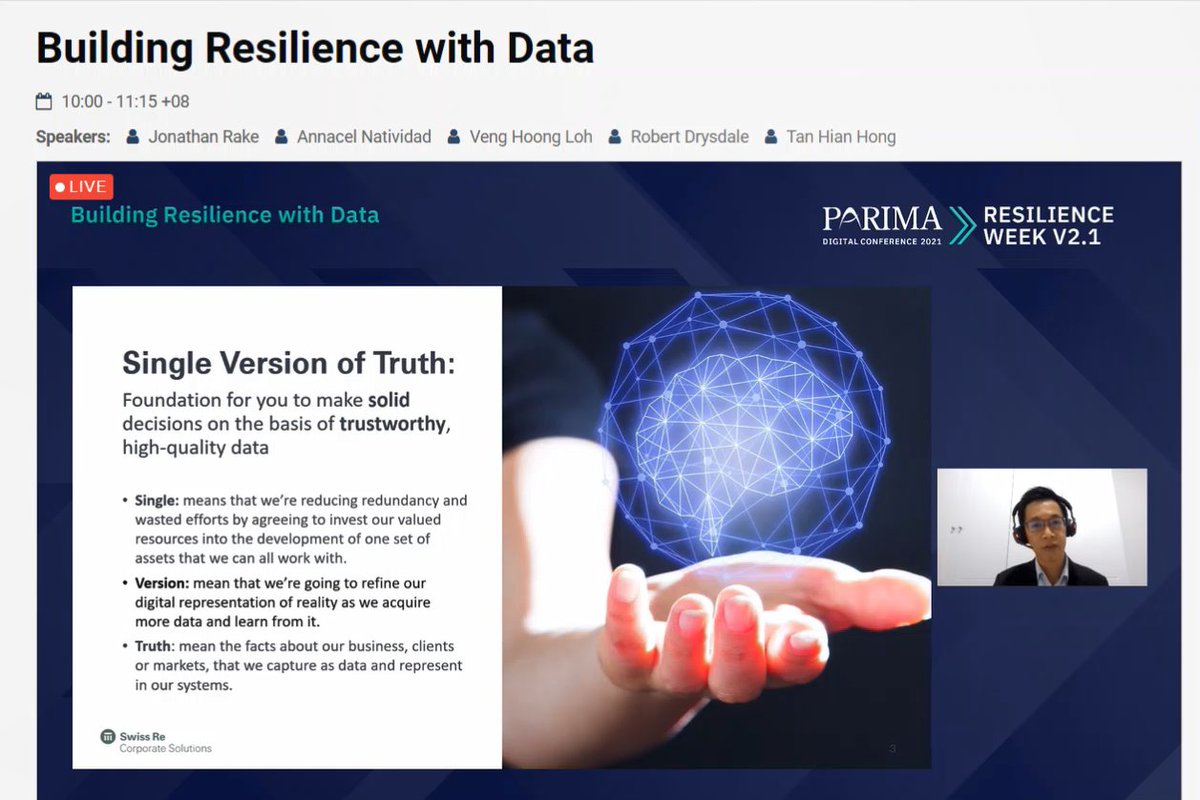 PARIMAorg's tweet photo. Day 2 of #resilienceweekv21! A clear data strategy and governance structure lays the foundation to #buildingresilience with #data.
Join us for the rest of the week's sessions! https://t.co/RAdITVchqn
#PARIMA2021 https://t.co/awYK265erP