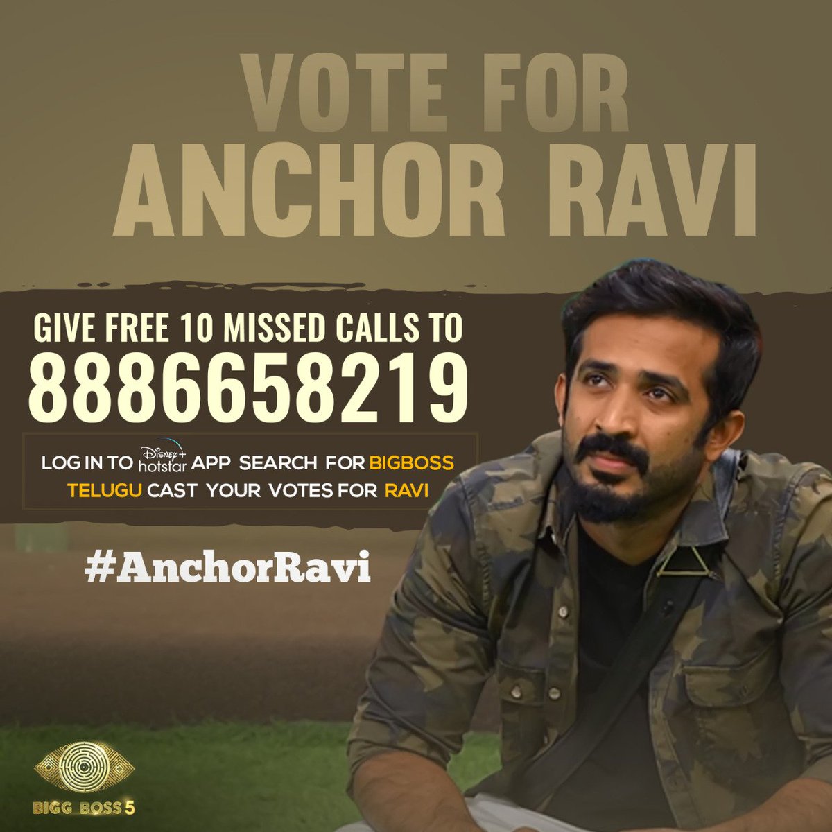 ursanandyadav's tweet photo. Holding the emotions and Playing a sportive game!! ❤️
Vote for #AnchorRavi to stay in #BiggBossTelugu5 🤗
Give 10 missed calls to 8886658219(toll free)
&
Login to Disney + hotstar, search for Bigg Boss Telugu & Cast your 10 votes daily.
@anchorravi_offl #VoteforRavi https://t.co/SttppfDJ0K