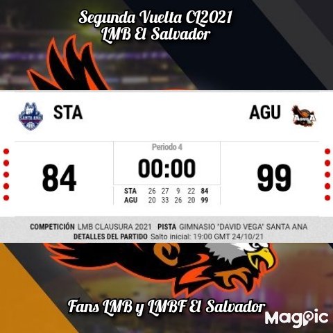fanslmbylmbfsv's tweet photo. @Aguila_BKB logra imponerse a @SantaAnaBKBClub anoche y le gana la serie en la temporada regular de el #CL2021 #CopaComex #LMB #LMBElSalvador #ElSalvador #ESABKB 🔥💯😎💪🦅 https://t.co/junj0ajMjL