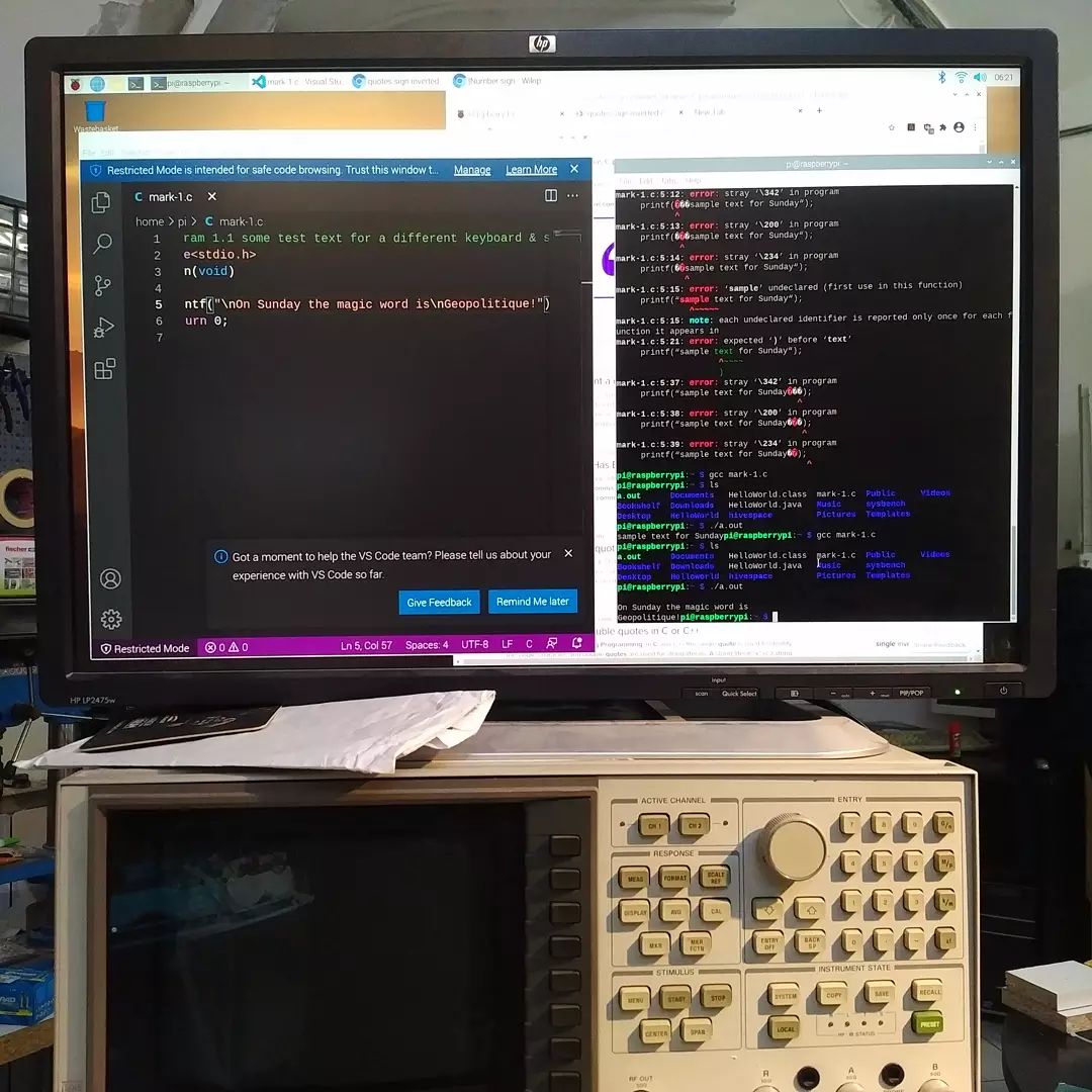 tamhanna's tweet image. #raspberrypilab to #learncprogramming. I let a local economist #studycprogramming in my lab sometimes - but my lawyer needed the #ibmthinkpad to control the #samsungtizentv. So we decided to return to the roots of the #raspberrypifoundation - their…
📸 instagram.com/p/CVeueo1NE9k/