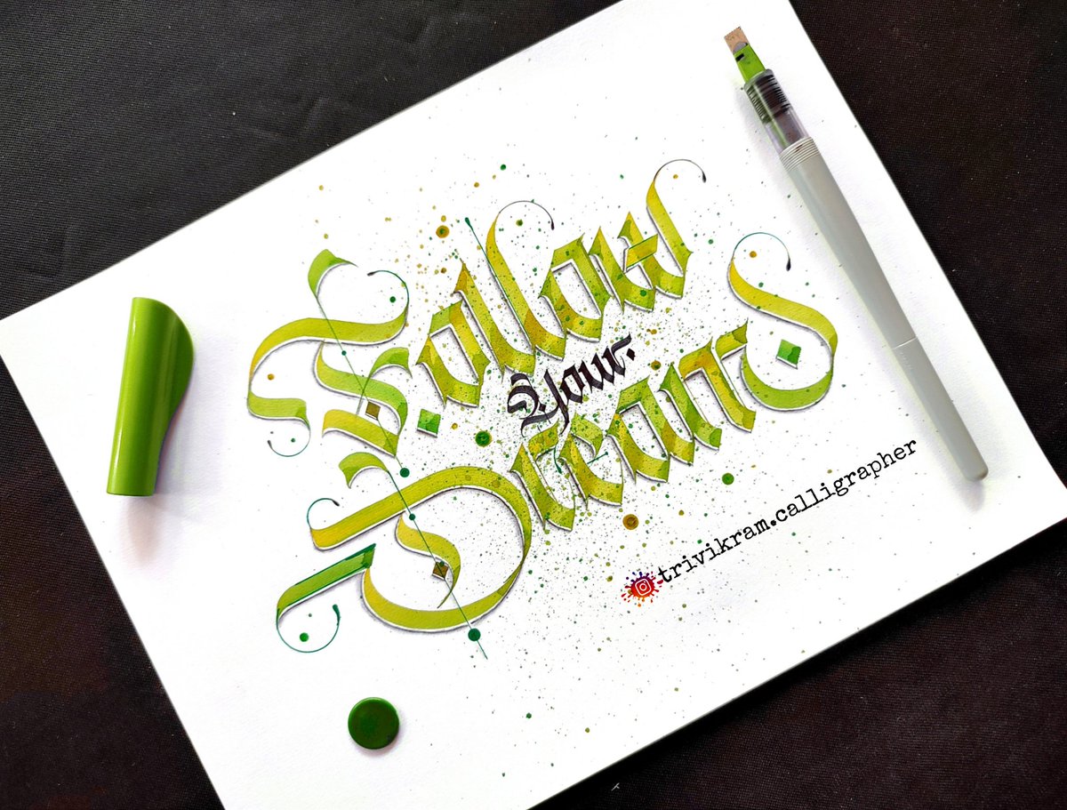 TrivikramArtist's tweet photo. Follow Your Dream....🔥
https://t.co/V3rpcypszH

➡️ Follow 👉🏻 https://t.co/2YDJ0hKupa for more Calligraphy &amp; Lettering... 

#trivikramcalligrapher #lmscript #calligraphy #followyourdream https://t.co/j6ZLVFo5dp