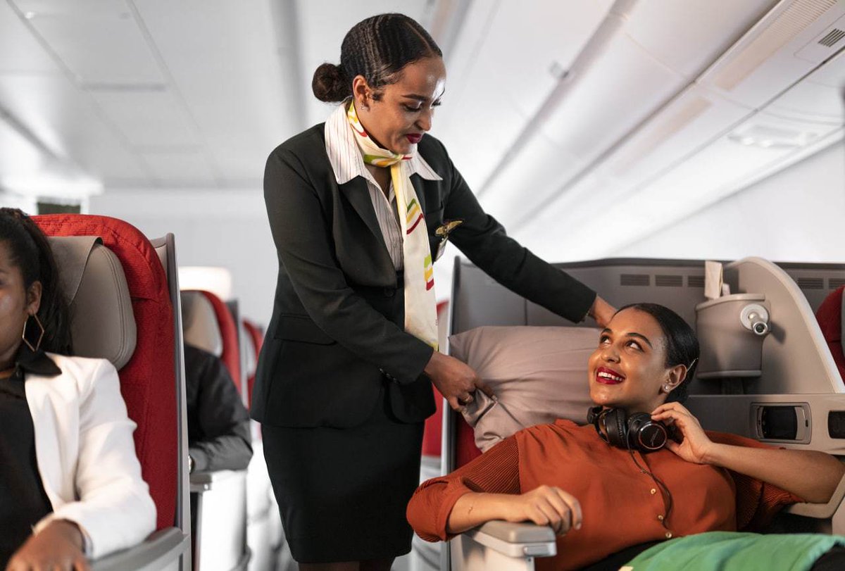 Experience more service, more comfort with us. #FlyEthiopian #FlyWithConfidence