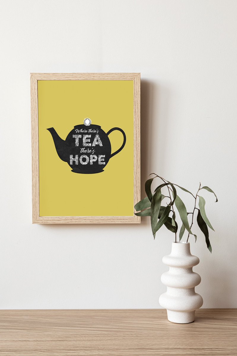 TaylerWillcox's tweet photo. ‘Where there’s #tea, there’s hope’ ☕️ 

   Prints // A5’s - £6 // A4’s - £10

For the month of #October every order will receive a free sticker.. Plus all #prints are available for #freeUKdelivery 💛

#EarlyBiz #womaninbizhour #illustration https://t.co/vc8DlK5SPo