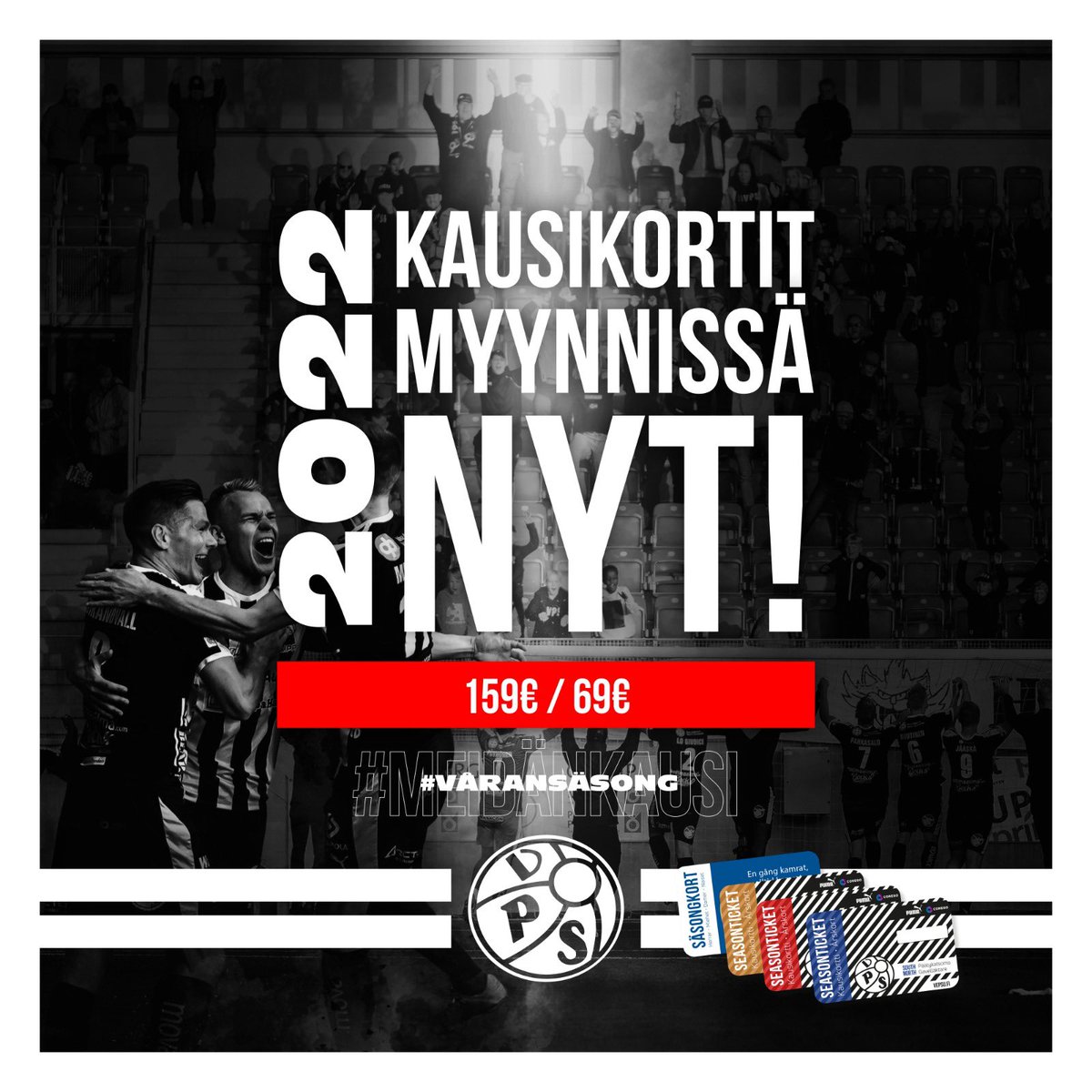 VPS1924's tweet photo. Ensi kauden kausikortit myynnissä nyt osoitteessa https://t.co/3kjy1VR32Z 👈

#Vepsu #Meidänkausi #Seuraaraitaa #Vaasa #Vasa #Veikkausliiga https://t.co/xg3TT0o2a2