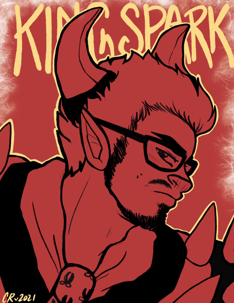 This is the first INTERMISSION Poster!
Kaizo King Spark⚡️🖤
When a page can't be created for a couple days a character poster will be made instead.
Thank you for your patience and support frens.
I love making this comic, but a page is a few hours versus a lil sketch of 30 min 💖