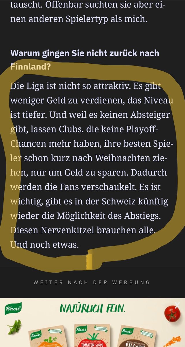 Hört auf Harri. (Auszug aus Interview in der Berner Zeitung). #pesonen #scltigers #aufabstieg