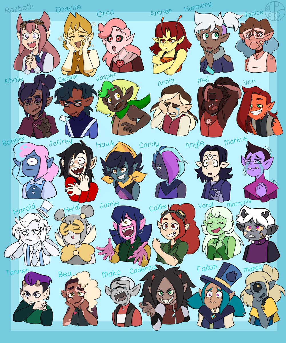 sketchiemix's tweet photo. I drew a bunch of my characters while using @MagicalPouch ‘s template to practice interpreting expressions and to practice drawing more variety. This was a really fun exercise!
•
•
•
#ArtistOnTwitter #digitalart #procreate #artmeme #arttrend #procreateart #twitterart https://t.co/lc8a5P5fhM