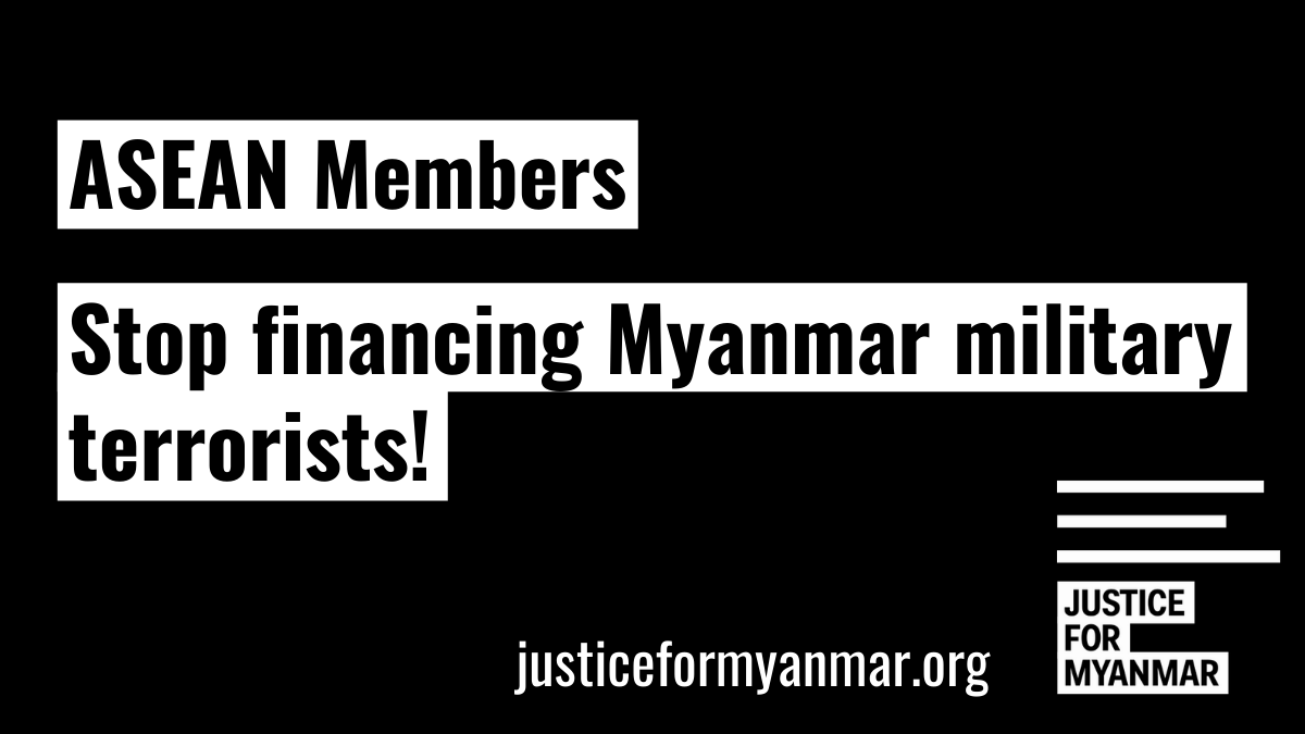 ASEAN Member States are complicit in the crimes of the #Myanmar military through their business interests. Any effective action on Myanmar must involve ending the flow of funds from ASEAN govs &amp; businesses to Myanmar military terrorists. The cartel must be dismantled✊🏽 10/