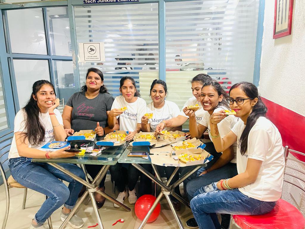 Megrisoft's tweet photo. Celebration of Birthday of @kohliaprajita Director @Megrisoft by staff members in Chandigarh office. #London #Chandigarh https://t.co/gNm049SxK2