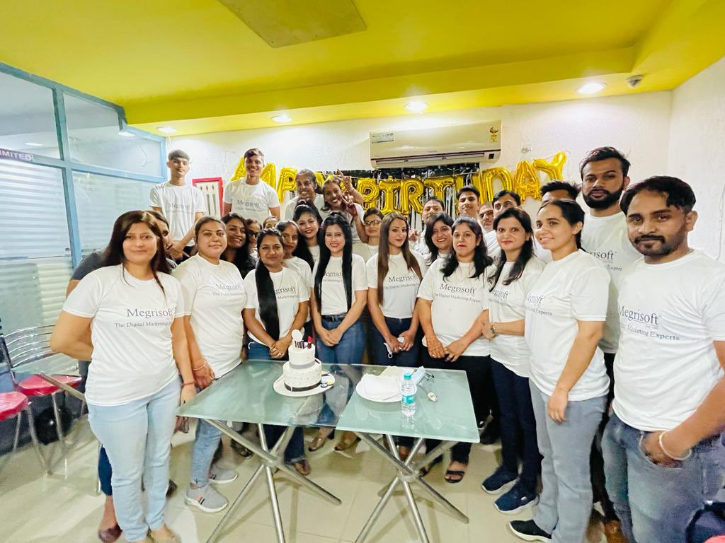 Megrisoft's tweet photo. Celebration of Birthday of @kohliaprajita Director @Megrisoft by staff members in Chandigarh office. #London #Chandigarh https://t.co/gNm049SxK2