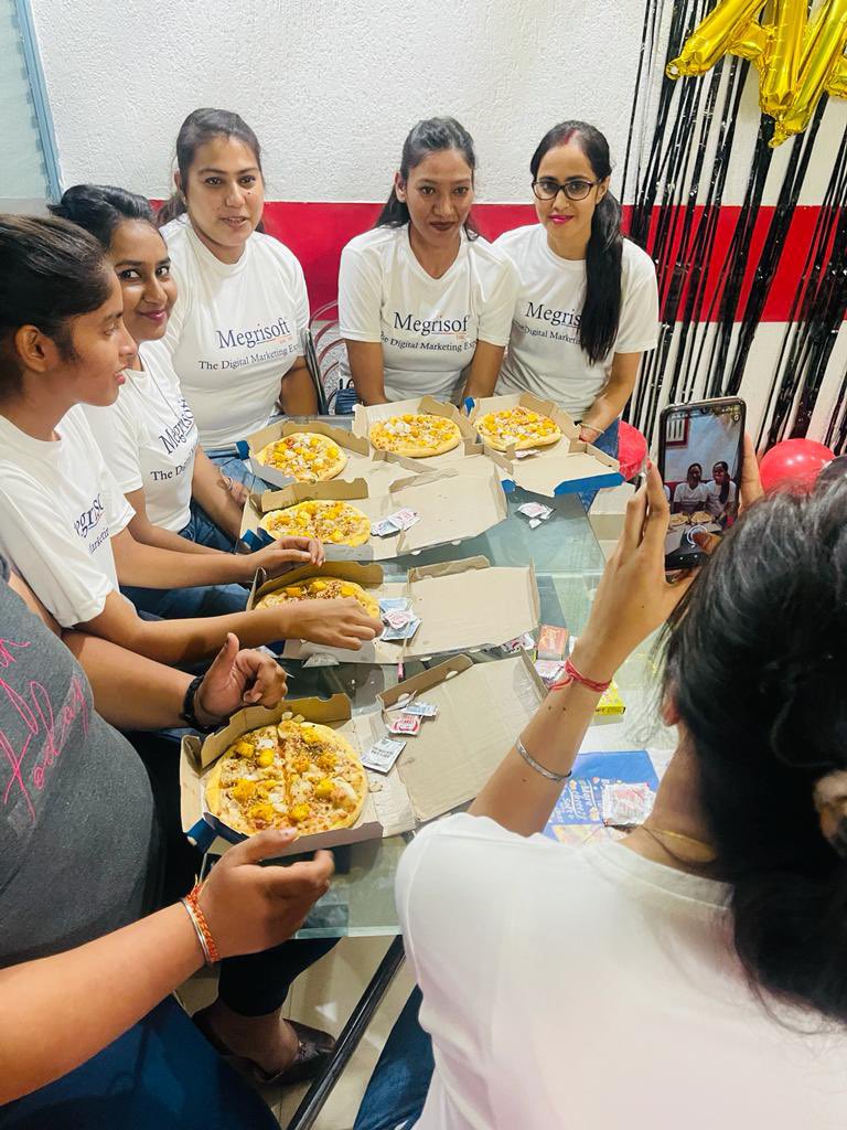 Megrisoft's tweet photo. Megrisoft staff celebrate birthday of Aprajita Kohli Director Megrisoft #megrisoft #megrians https://t.co/bBJTcbpcl9