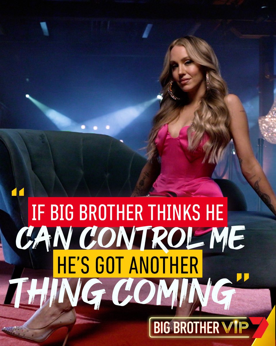 BigBrotherAU's tweet photo. Imogen Anthony isn't playing any of Big Brother's games. #BBAUvip stars Monday, 7.30 on @Channel7. https://t.co/3JBsmhl7Xr