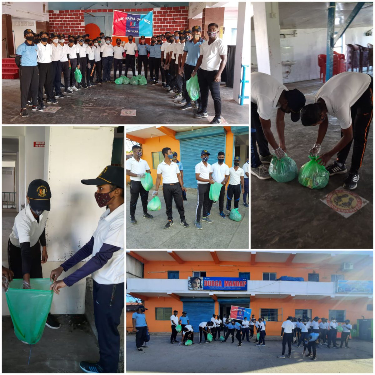 NRubawathi's tweet photo. 🇮🇳🇮🇳 JAI HIND🇮🇳🇮🇳
As part of clean India campaign cadets of NAVAL UNIT , NCC conducted cleanship at community center, junglighat, port Blair
#CleanIndia https://t.co/8M4dnpJaL4