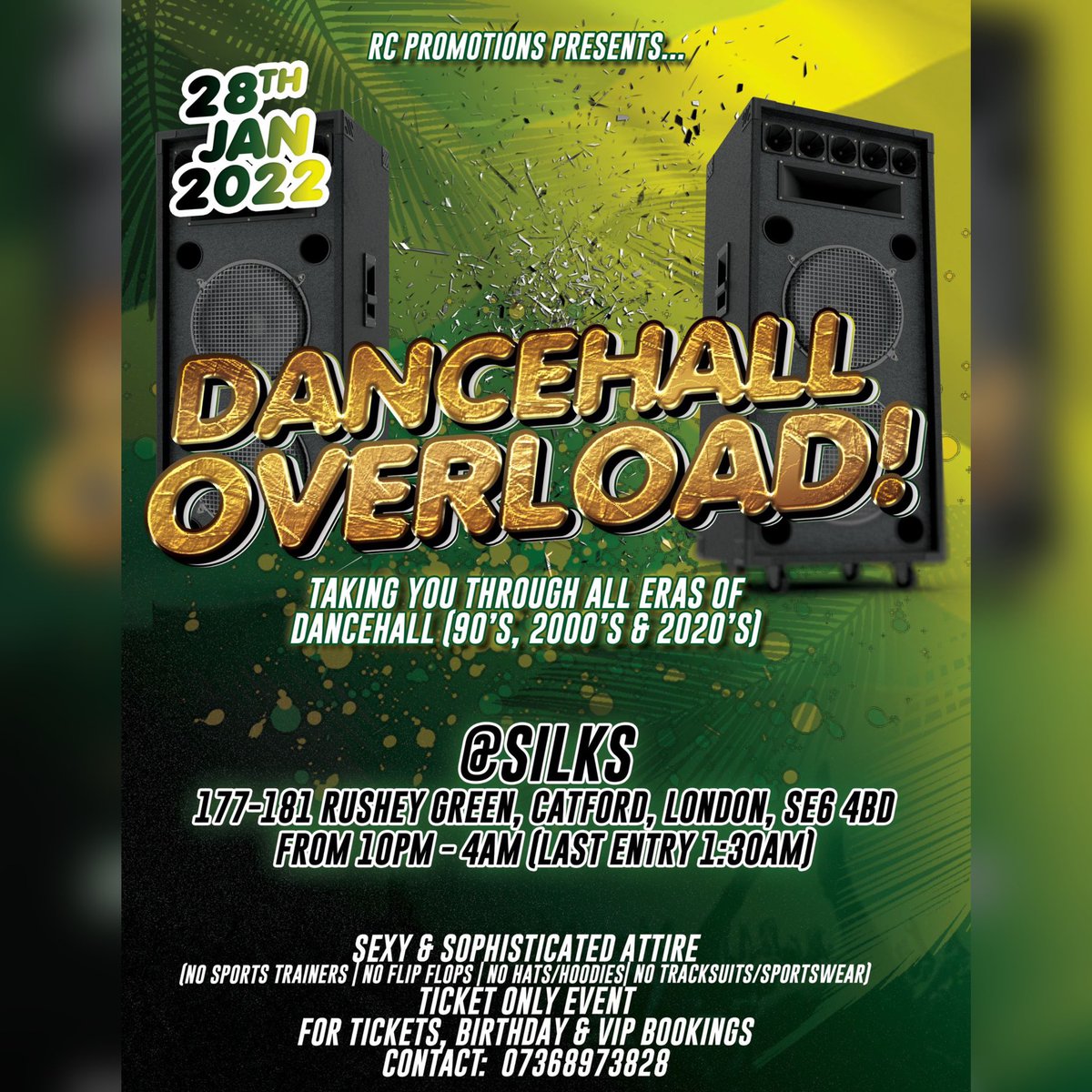RickstarDJ's tweet photo. Tickets are going fast #dancehalloverload #dancehall #bashment https://t.co/GuML1G3U14