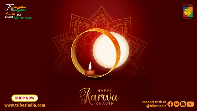 TribesIndiaWB's tweet photo. Tribes India West Bengal extends its warm wishes on the auspicious occasion of #KarwaChauth and hopes that your married life is filled with happiness.
Visit our stores or https://t.co/kwUzOheOgj to shop from a variety of Handlooms &amp; Handicrafts this festive season.

#Vocal4Local https://t.co/TEIooDcSKX