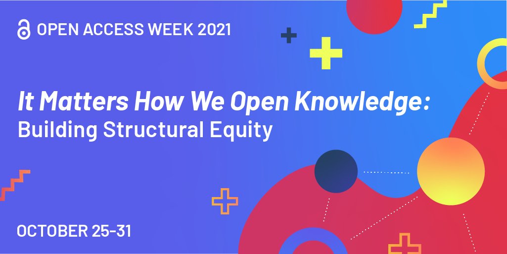 #OAWeek is a global, community-driven week of action to open up access to research. This year's theme is “It Matters How We Open Knowledge: Building Structural Equity. For more information, visit buff.ly/39AH5Gl. #openaccess