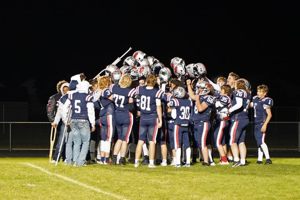 USC_Rebels's tweet photo. Playoff Game Day!!! The USC Rebels (4-4) will face the New Ulm Cathedral Greyhounds (4-4) tonight at Wells Concrete Stadium. If unable to attend, the game will on KBEW radio. However, no livestream due to section guidelines. #prideUSC https://t.co/ajp8fRak4n