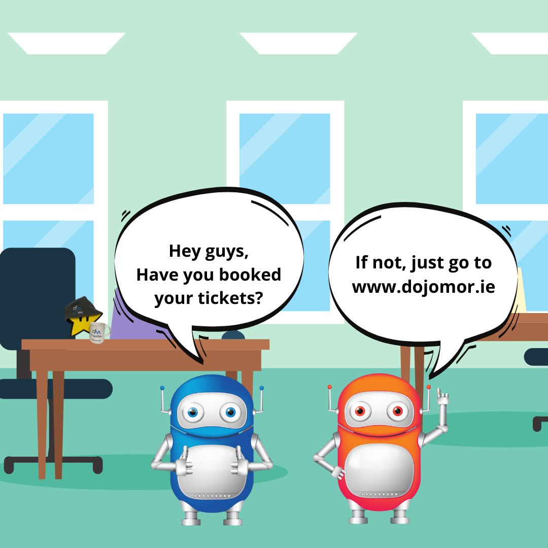 DojoMor2025's tweet image. Cookie and Byte remind everyone to book their tickets.
DojoMór 2021 - free online coding workshops for primary and secondary school students.
We look forward to seeing you there on 6th November for some coding fun and games!
#codingisfun #codingworkshops #freecoding