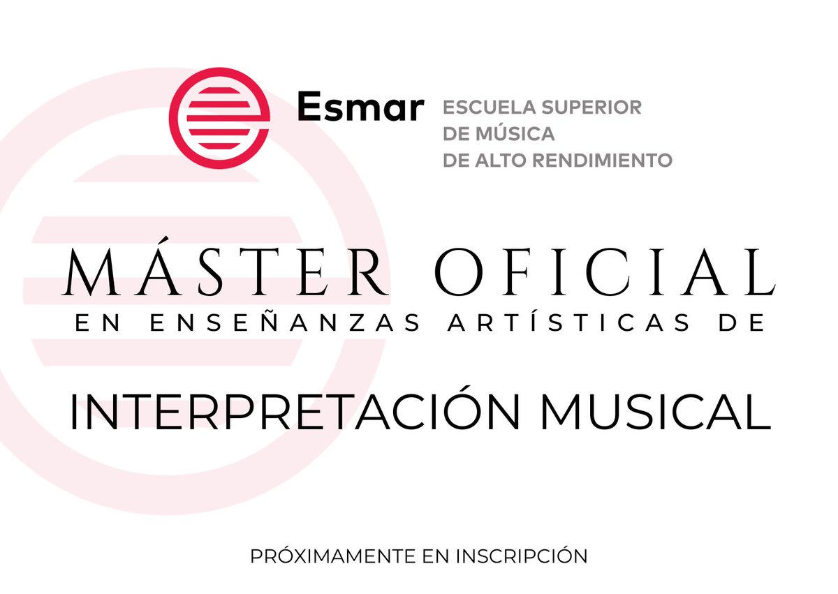 ESMAR · Escuela Superior de Música tweet media