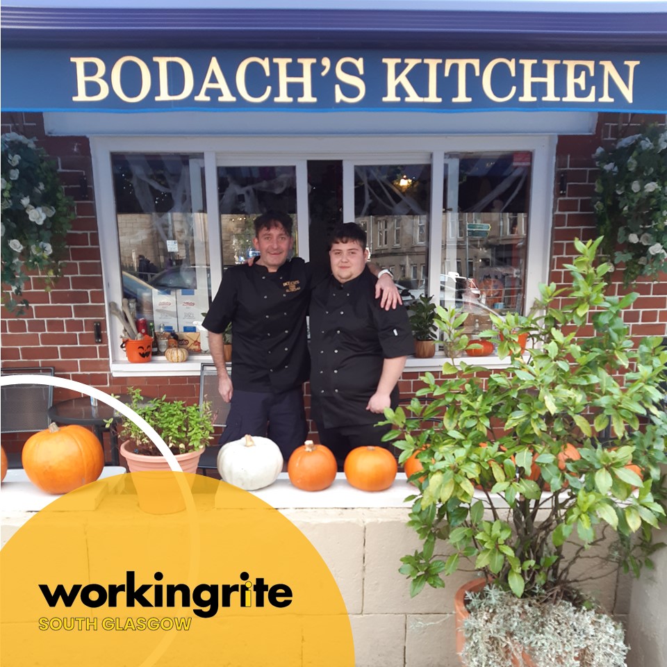 workingrite's tweet photo. Raf is now 2 weeks into a work placement with Bodach’s Kitchen. Kitted up in his PPE and about to do some Food Hygiene training, Raf says it’s an incredible placement, his confidence has increased and he’s enjoying putting 110% into something.

@AberlourCCT @ElderparkHA https://t.co/5705J6FnY4