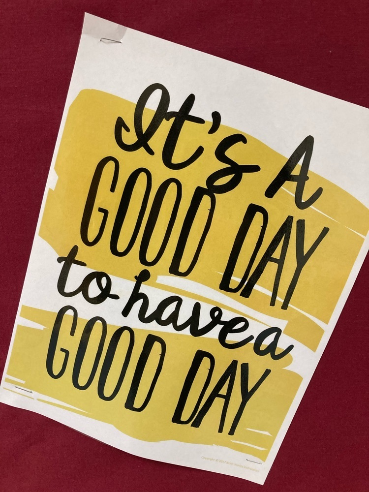 CMSTaylorMiddle's tweet photo. It’s a good day to have a good day!  Thank you Taylor Middle School for these positive reminders!  Make it a great day CBSD! https://t.co/MycHV2N60C