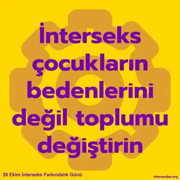IAnatolia's tweet photo. 26 Ekim farkındalık günümüz kutlu olsun. Beden bizim tercih de bizim olmalı Çocukken hadım edip cinsiyet atamalarını reddeyoruz. İrademiz dişinde bedenimize yapılan müdahaleleri reddeyoruz İNTERSEKSLER VARDIR 💜💛💜💛💜💛💙 https://t.co/foiMDfajTN