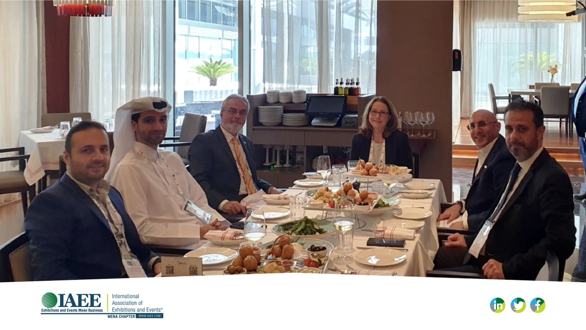 IaeeMenaChapter's tweet photo. The chairman of #IAEEmena @BilalAlBarmawi was honored to have a lunch meeting with EVP &amp; COO of #IAEE @cbreden and number of members of the Association, while attending #ADBW &amp; ICCA 60th Congress - Abu Dhabi’s Hub. https://t.co/yBdSi2TSxs