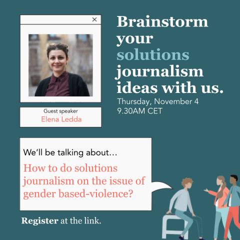 Journalists in Europe! Our next brainstorming session will focus on gender-based violence. We'll discuss what exaclty does this issue entail, what to avoid when covering it and how to add a solutions lens for a constructive coverage. 1/4