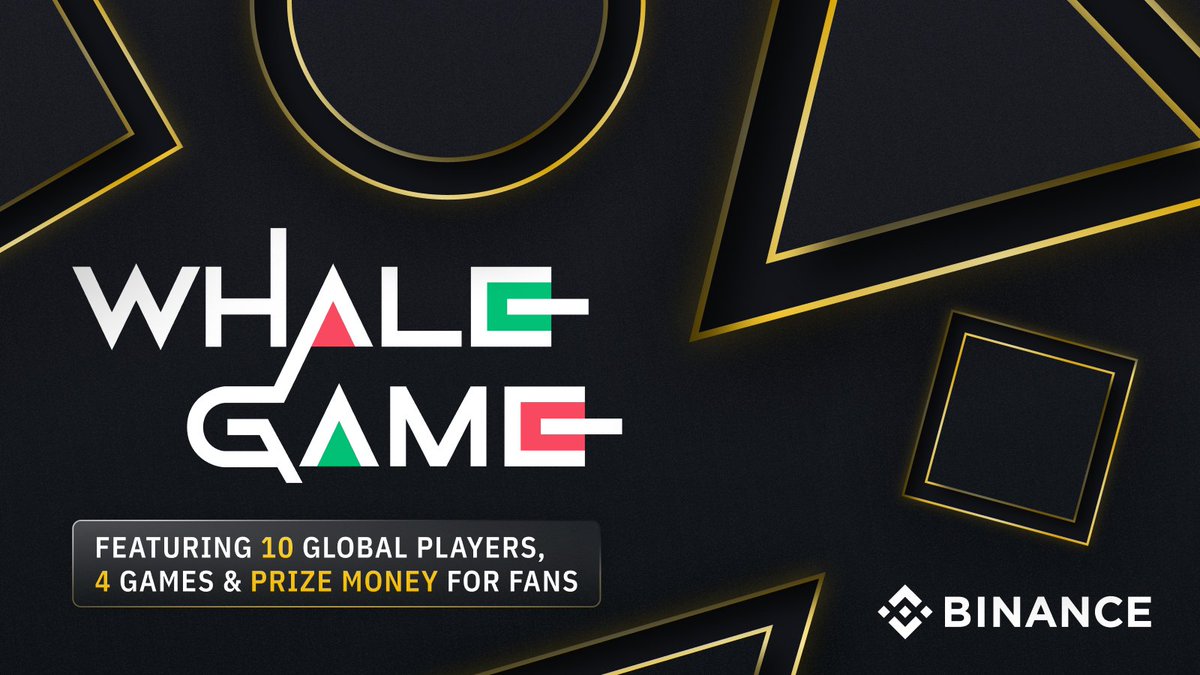 Introducing the #BinanceWhaleGame! 

Starting today, we're going to be hosting a series of games right here on Twitter.

There will be 10 players battling for the grand prize.

Starting prize: $50,000 in #BNB.

📈 The prize increases as the games go on. Stay tuned.