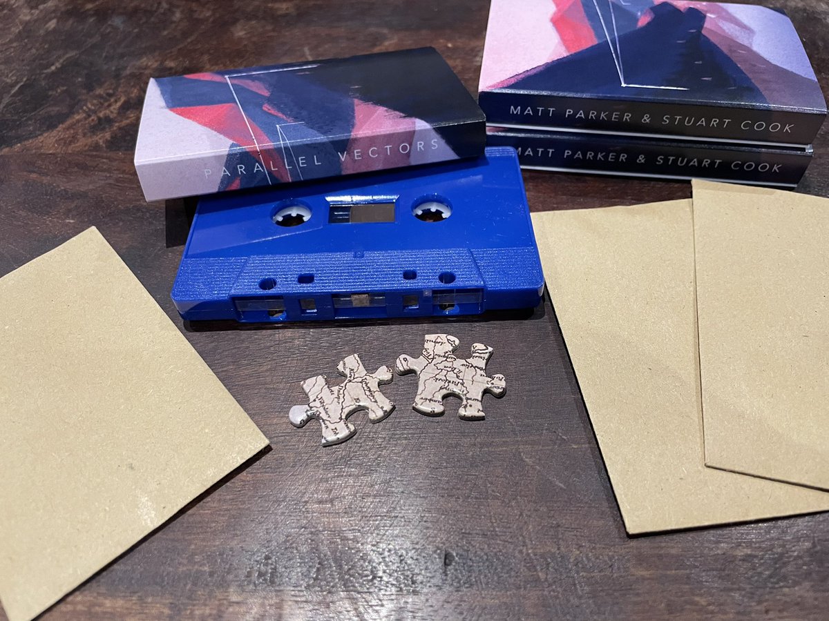 THESE are almost sold out now : soundtrackingthevoid.bandcamp.com/album/parallel… ‘Parallel Vectors’ from @earthkeptwarm & @stucookmusic. The jigsaw pieces contain codes for bonus material…