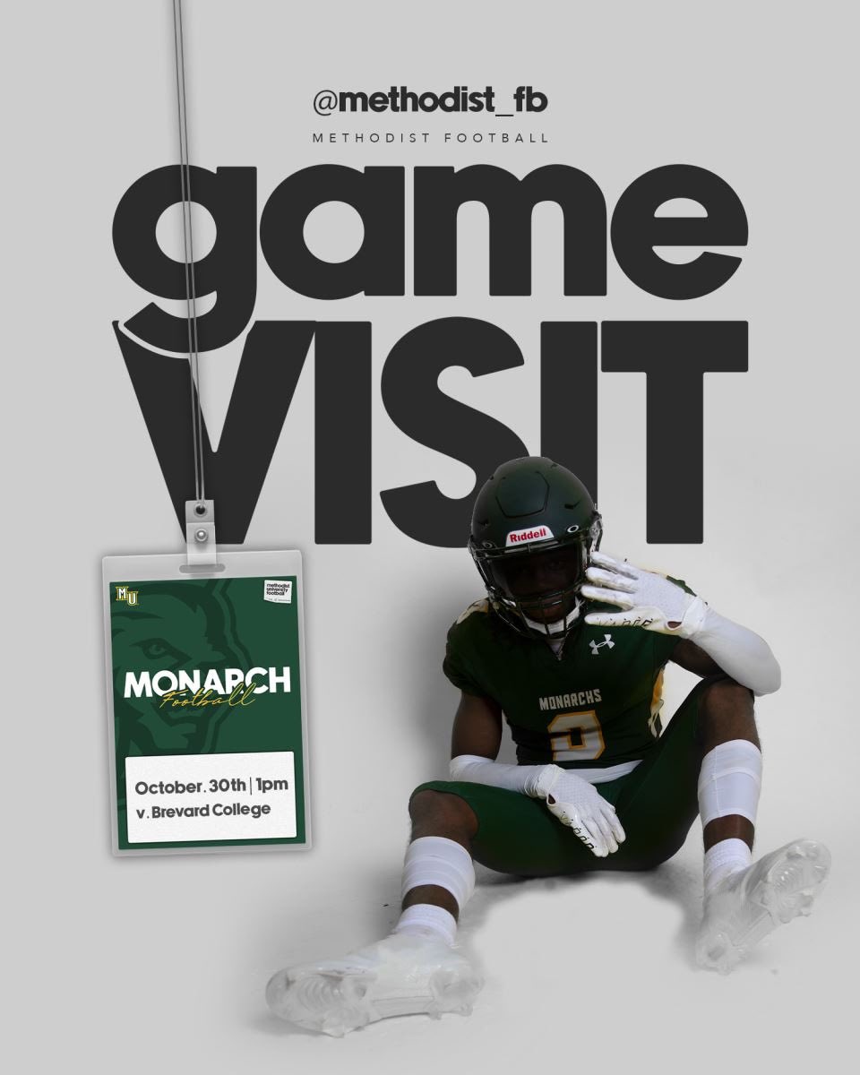 j_gianopulos's tweet photo. Looking forward to another game day visit coming up this Saturday. This time my family and I will be at @Methodist_FB Had a great visit with @_Coach_Rad this past summer. Can’t wait to learn more about their program. #QB1 #NCAAFootball https://t.co/GfE3gnqpeD