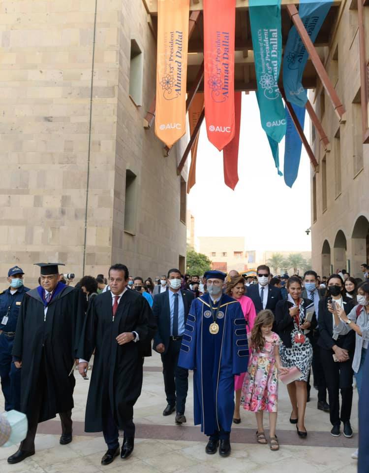 AUC_Business's tweet photo. Ahmad Dallal officially inaugurated yesterday as AUC’s 13th President 
 #AUCInauguration
#AUCPresidentDallal https://t.co/4tjRxrAe3f