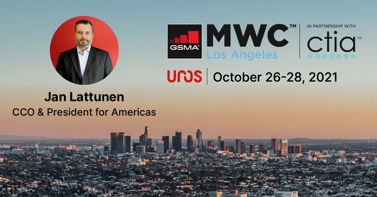 This week UROS CCO &amp; President for Americas Jan Lattunen will be at the <a href="/GSMAEvents/">GSMA Events</a> MWC Los Angeles.

Fellow attendees, reach out to <a href="/JanLattunen/">Jan Lattunen</a> directly to set up a meeting. 👋

#MWCLA21 #MWC21 #Connectivity #IoT <a href="/GSMA/">GSMA</a>