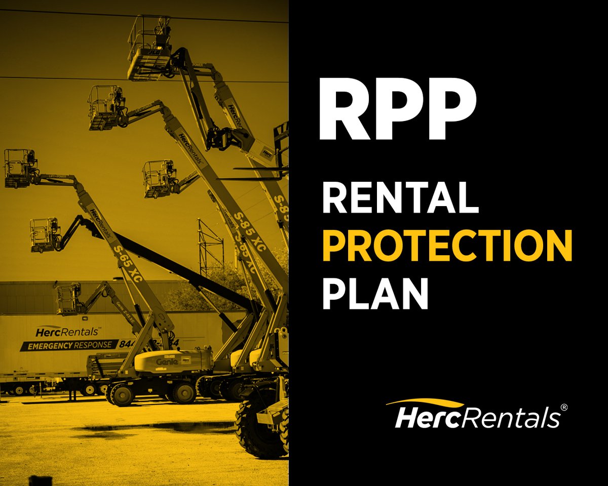 HercRentalsInc's tweet image. Herc Rentals simple and affordable rental protection plan (RPP) limits your responsibility for equipment repair or replacement cost to $500 or 10% per item, whichever is less. #HercHasIt #Protection #Plan #allthegearyouneed bit.ly/3DZodOl