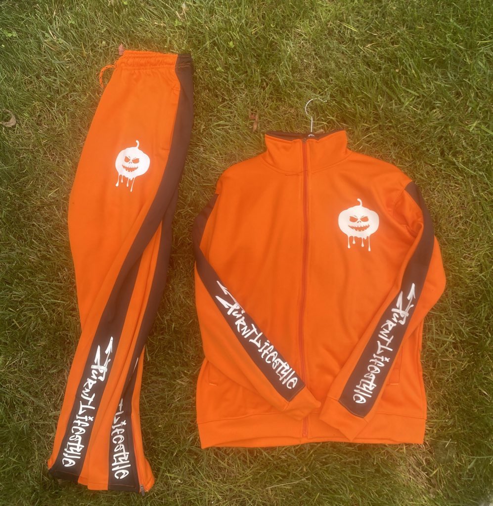 turnt2x's tweet photo. 2TURNTLIFESTYLE HALLOWEEN “PUMPKIN GLO”  TRACKSUITS ARE AVAILABLE NOW S-XL ONLY FOR THE MONTH OF OCTOBER !!!!! https://t.co/zvi0BLmw66