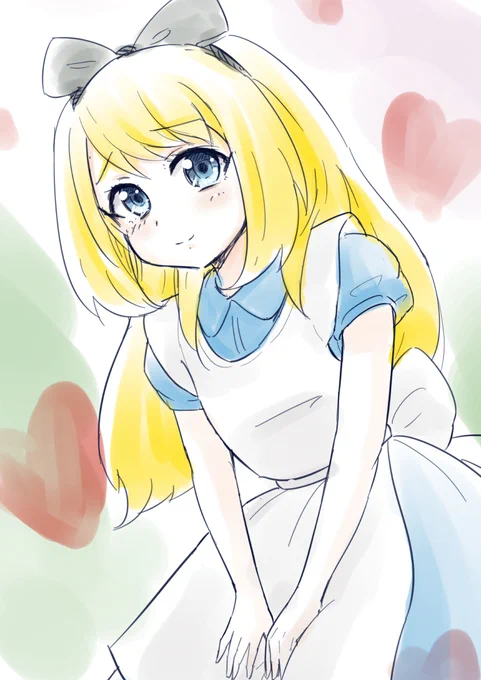 #グリモアワンドロワンライ企画 #グリモアお題 楠木ありす/仮装不思議の国のアリスの仮装をしているありすちゃんです(^^完成まで55分くらい。流石にクレプリちゃんを描く時間はなかった 