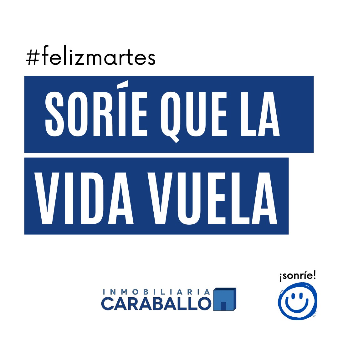 #felizmartes Sonríe que la vida vuela😀.

📍Avd. de las ciencias, 16. - 41020 - Sevilla

☎️ 955 048 522

🖥inmobiliariacaraballo.com

📧info@inmobiliariacaraballo.com

#inmobiliariacaraballo #vivienda #casa #piso #alquiler #sevillaeste