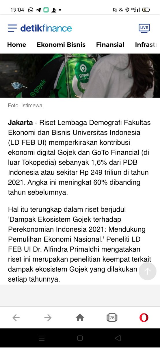 kokokdirgantoro's tweet photo. Dari isi berita terbaca pertumbuhan 60% dibandingkan tahun sebelumnya. Kontribusi tentunya dari perdagangan makanan, pengiriman barang, dan tentu saja transportasi. https://t.co/A5tux2IjTe