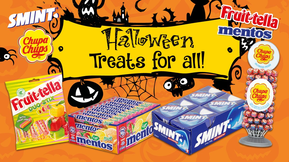 Halloween treats for all!  A great range of sweet treats for your trick or treaters or just a treat for customers and employees!